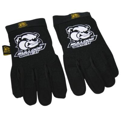 Trail Gloves XL Black Form Fit W/Synthetic Leather Palm Bulldog Winch