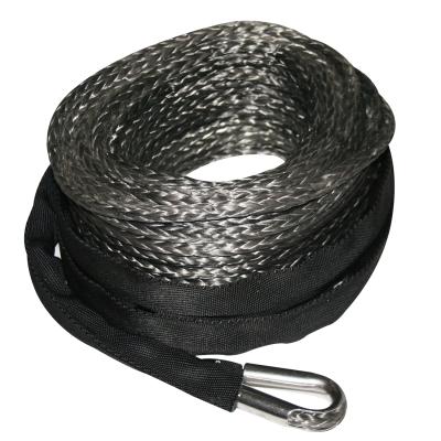 Synthetic Rope 12mm x 80 Foot Gray Bulldog Winch