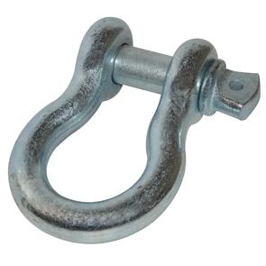 1 Inch Bow Shackle 17k LB WLL Silver Bulldog Winch