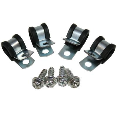 P Clamp 1/2 Inch Fits 2 Gauge W/Self Tapping Screws Set of 4 Bulldog Winch