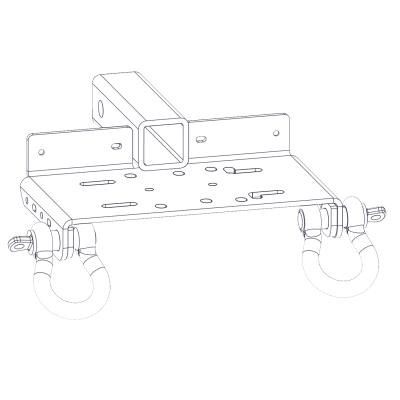 ATV/UTV Winch Receiver Mount 1 1/4 X 1 1/4 Inch Bulldog Winch