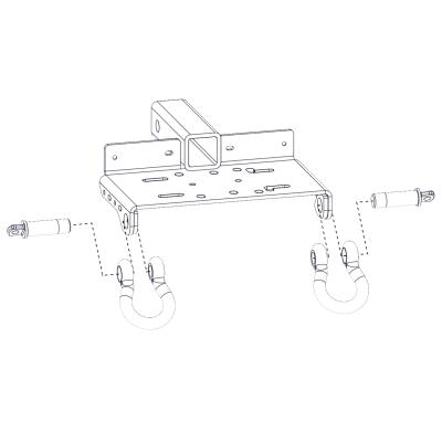 ATV/UTV Winch Receiver Mount 1 1/4 X 1 1/4 Inch Bulldog Winch
