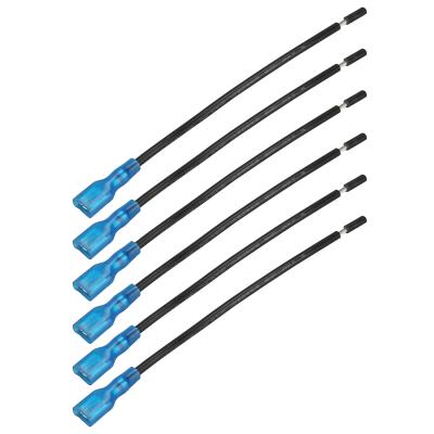 Switch Wire 5 1/4 Inch 16awg Spade To Open Black 6pcs Bulldog Winch