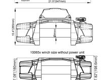 9.5k Standard Series Winch With Wire Rope Bulldog Winch