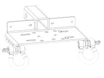 ATV/UTV Winch Receiver Mount 1 1/4 X 1 1/4 Inch Bulldog Winch