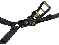 Horizontal Tire Ratcheting Y Tie-Down Strap Bulldog Winch